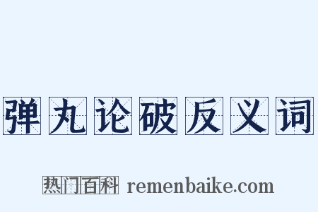 弹丸论破反义词是什么意思的图片